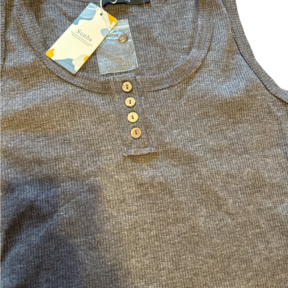 NWT SUNBS Women Tank Tops Ribbed Summer Sexy Sleeveless. - Picture 6 of 7